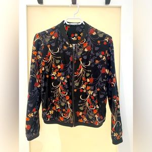 Only floral pattern bomber jacket